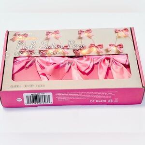 (NEW) Mercury Pink Satin Bow LED String Lights